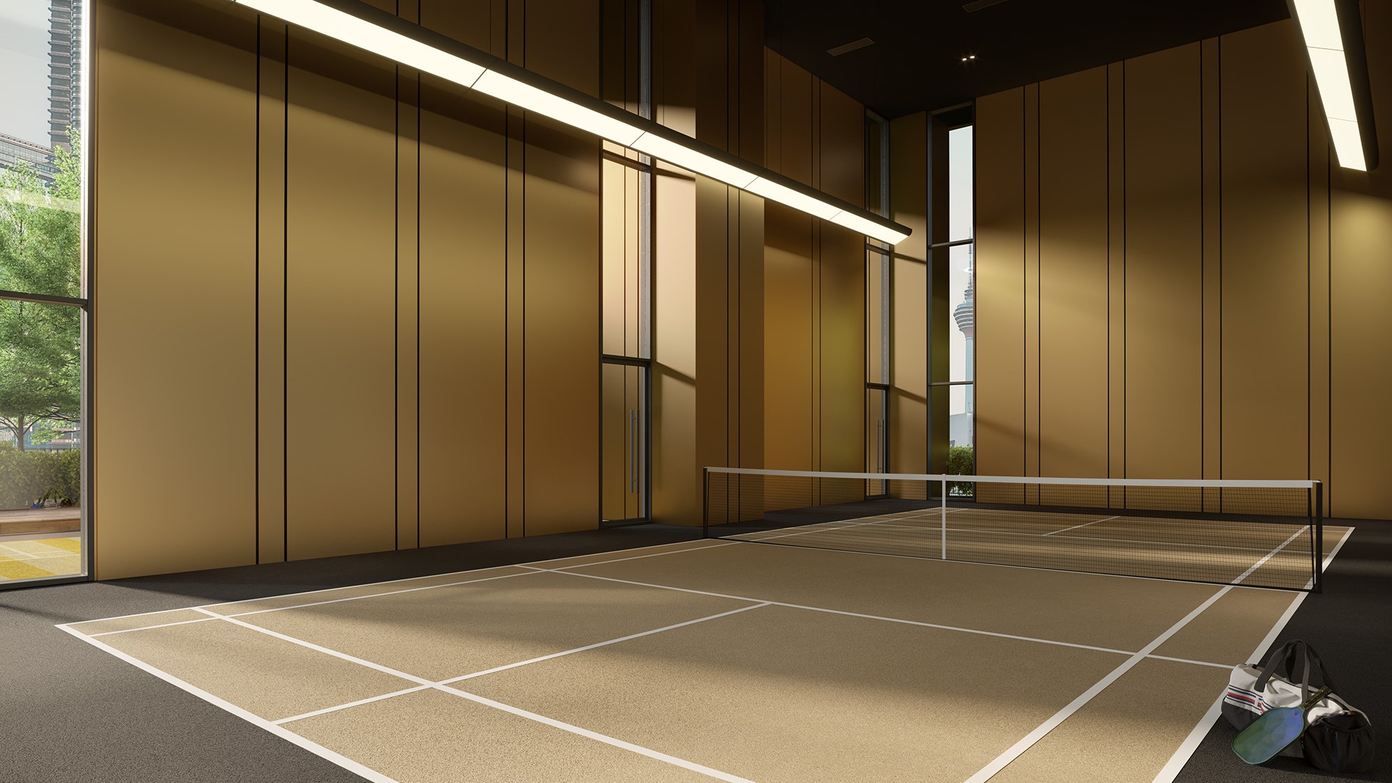 Indoor Pickleball & Badminton Court 室内匹克球与羽毛球场